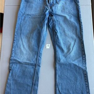 American Eagle Outfitters Blue Bootcut Jeans Distressed 33x32